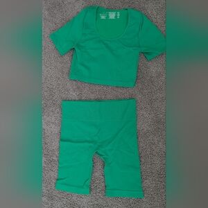Primark Women's Green Activewear Set Size L